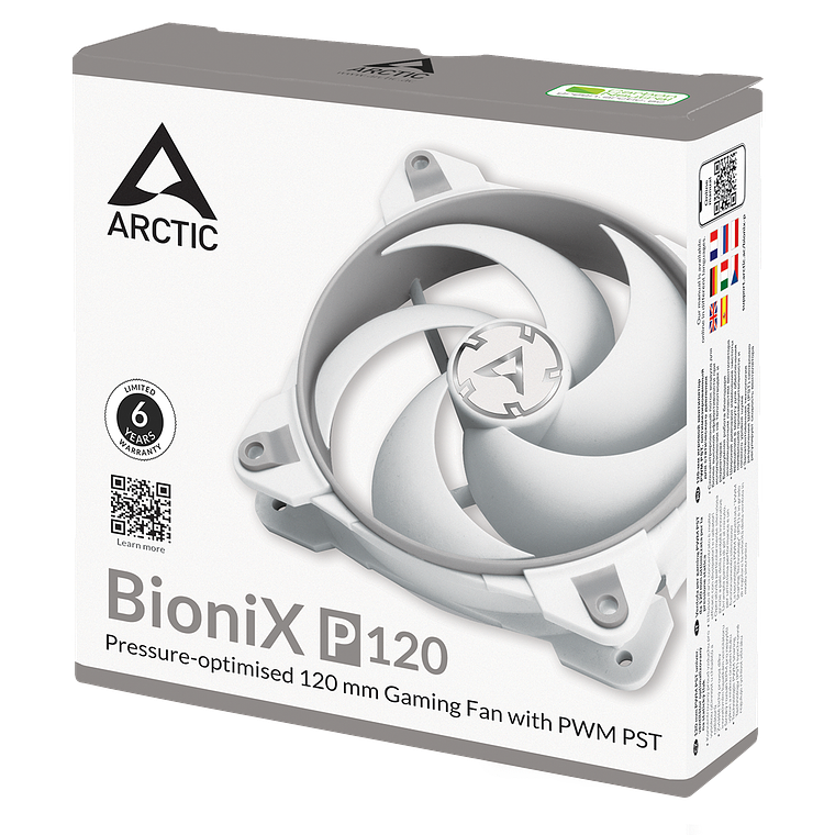 Ventilador Arctic BIONIX P120 PWM PST Blanco 120mm 2
