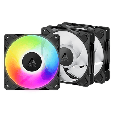 Ventiladores Arctic P12 Pro A-RGB PWM PST (Pack 3 unidades) 120mm