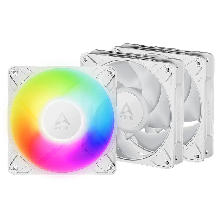 Ventiladores Arctic P12 Pro A-RGB PWM PST (Pack 3 unidades) 120mm Blanco 1