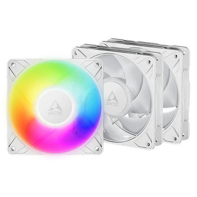 Ventiladores Arctic P12 Pro A-RGB PWM PST (Pack 3 unidades) 120mm Blanco