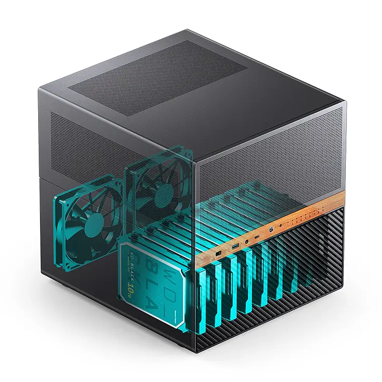 Jonsbo N6 Gabinete NAS 9 Bahias SSD/HDD 2