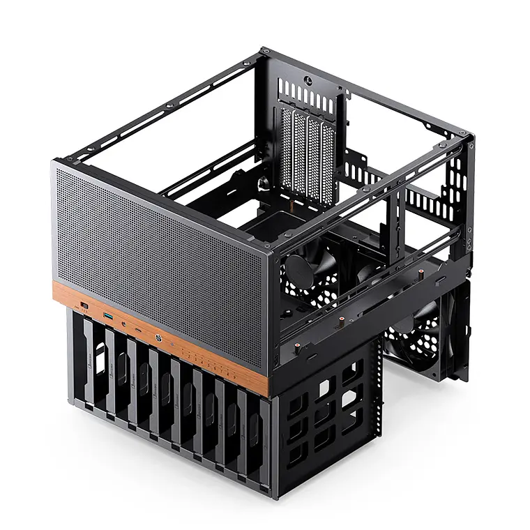 Gabinete NAS Jonsbo N6 para 9 bahias HDD/SSD Negro 3