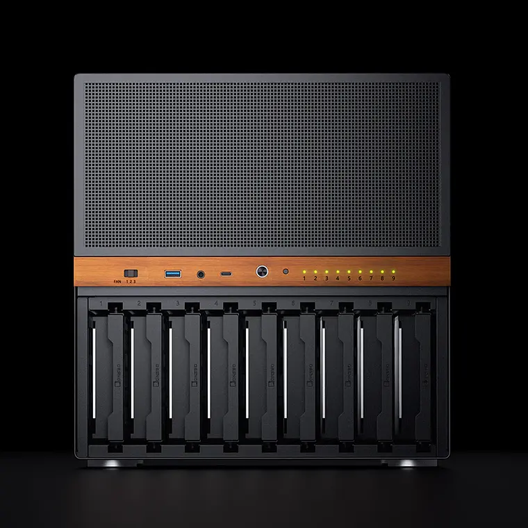 Gabinete NAS Jonsbo N6 para 9 bahias HDD/SSD Negro 7