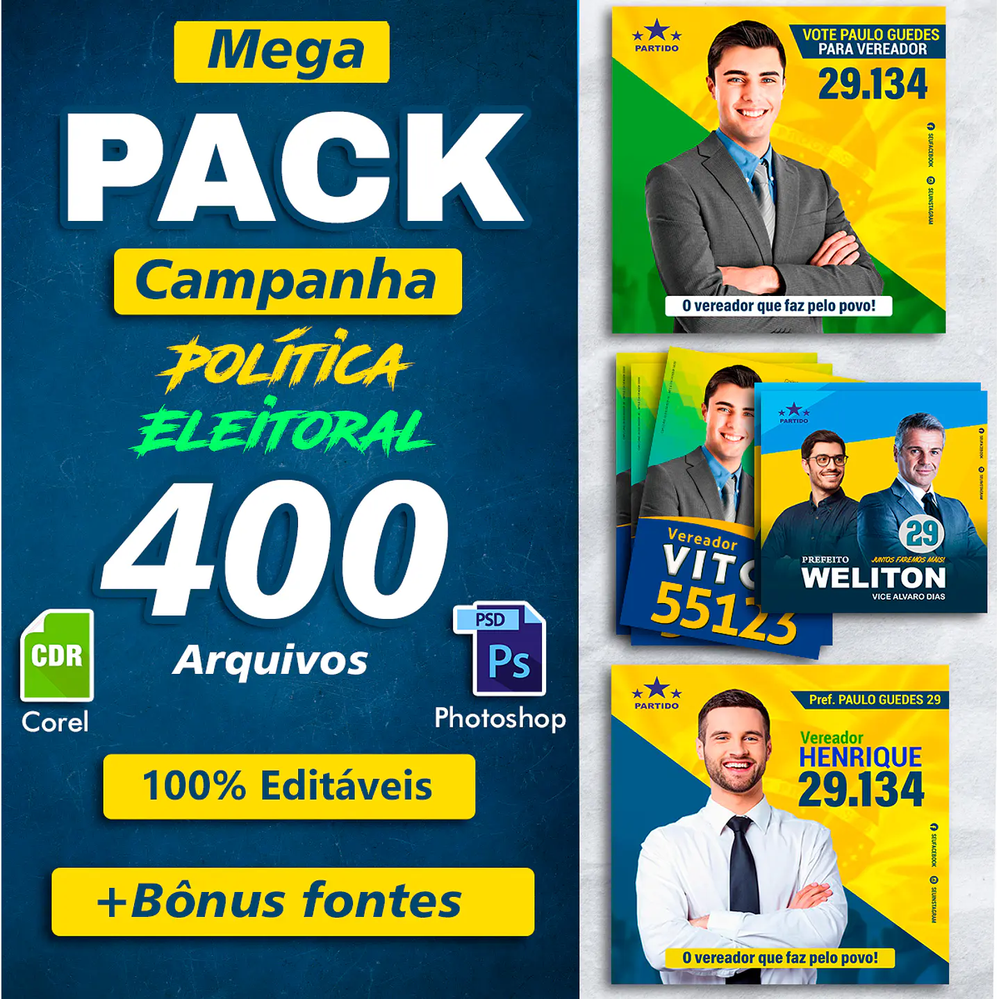 Pack Artes Eleições Políticas - Campanha 2020 11