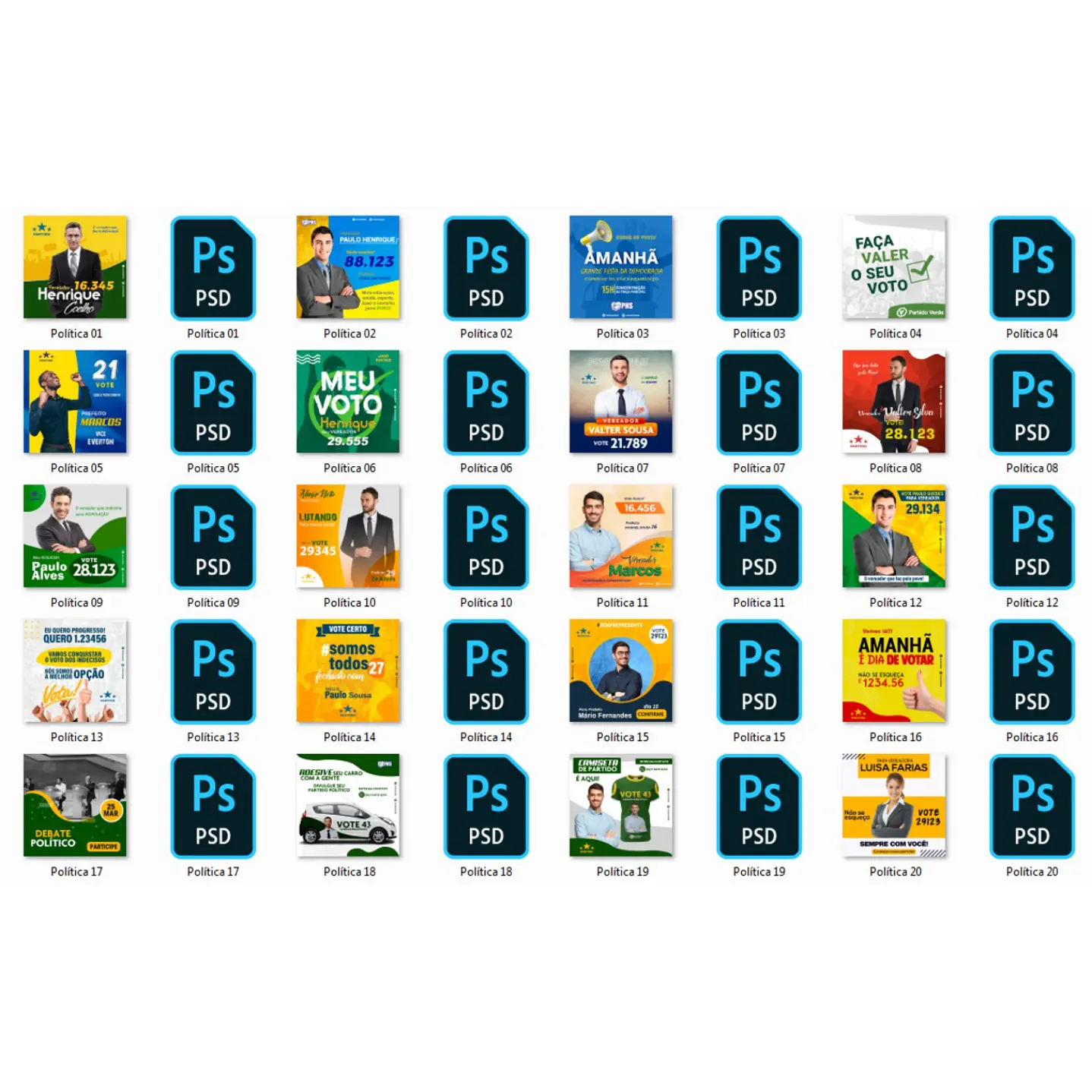 Pack Artes Eleições Políticas - Campanha 2020 9
