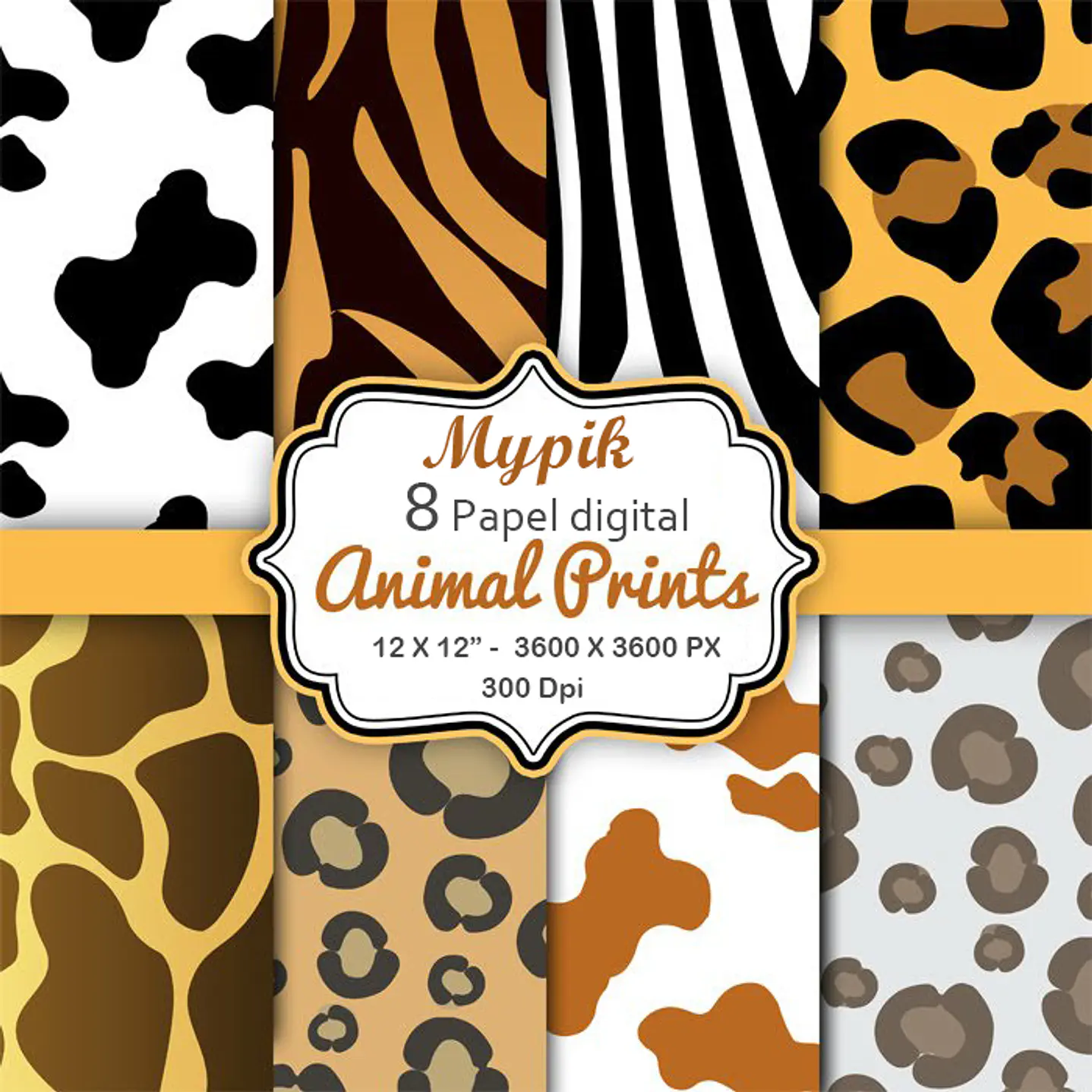 Kit de papel digital animal - 03 1
