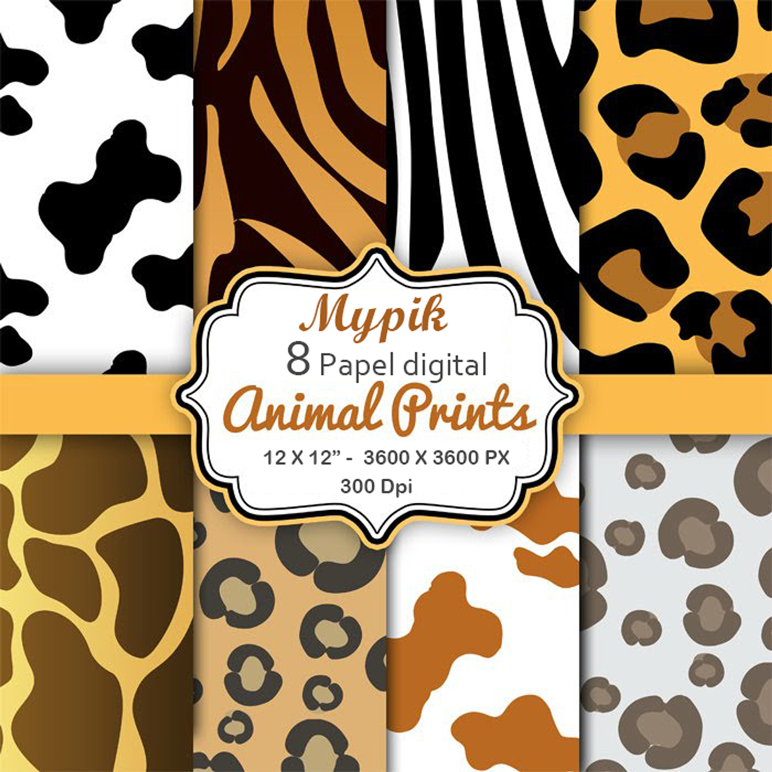 Kit Animal Papel Digital - 03