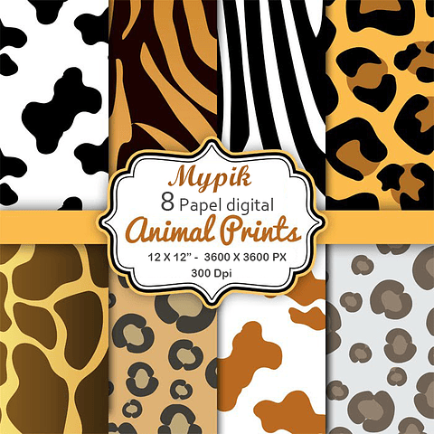 Kit Animal Papel Digital - 03