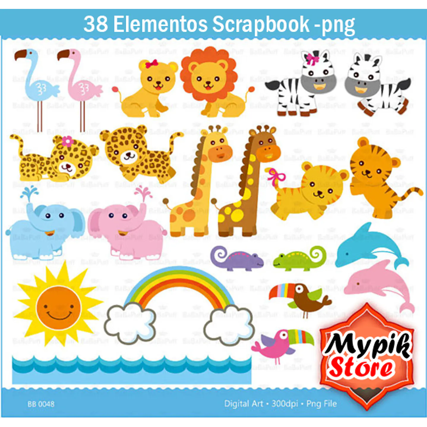 Kit de álbum de recortes digital Noah's Ark 1
