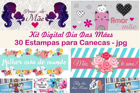 Kit digital para el día de madre tazas de café