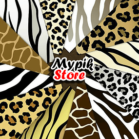 Kit de papel digital Animales de Safari