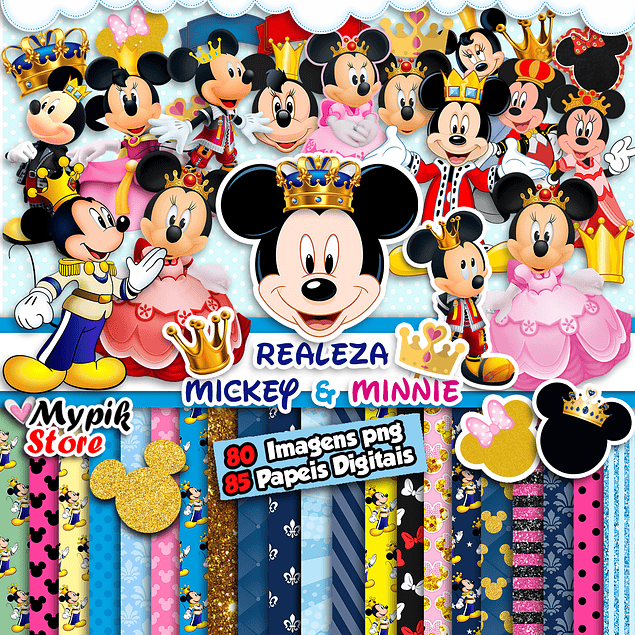 Kit digital Mickey y Minnie Royalty