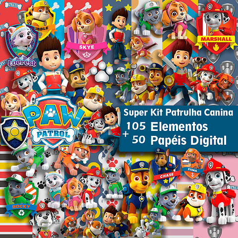  Kit Digital Patrulha Canina para imprimir 