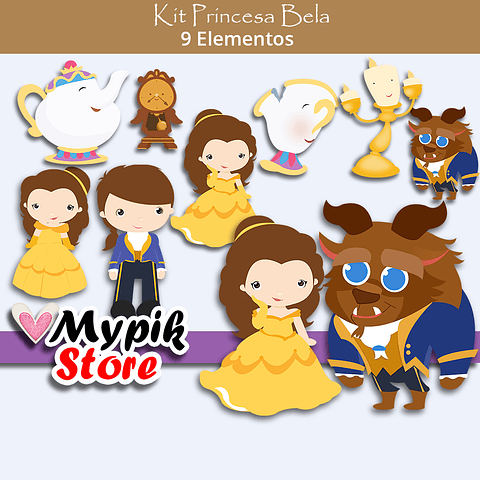 Kit Digital Princesas Disney La Bella y La Bestia