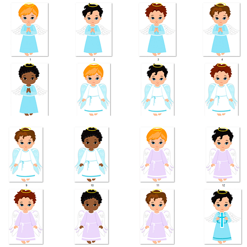 Kit digital Angels Boy Imágenes png