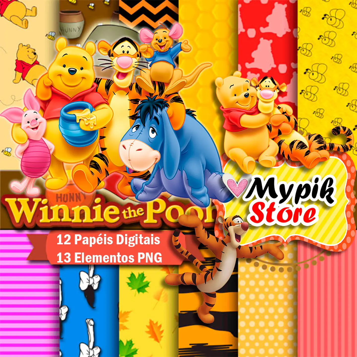 Kit Digital Winnie the Pooh - Colección 1