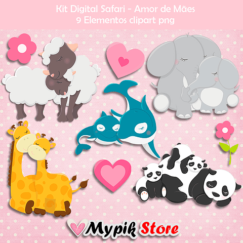 Kit Digital Safari Amor de Madre
