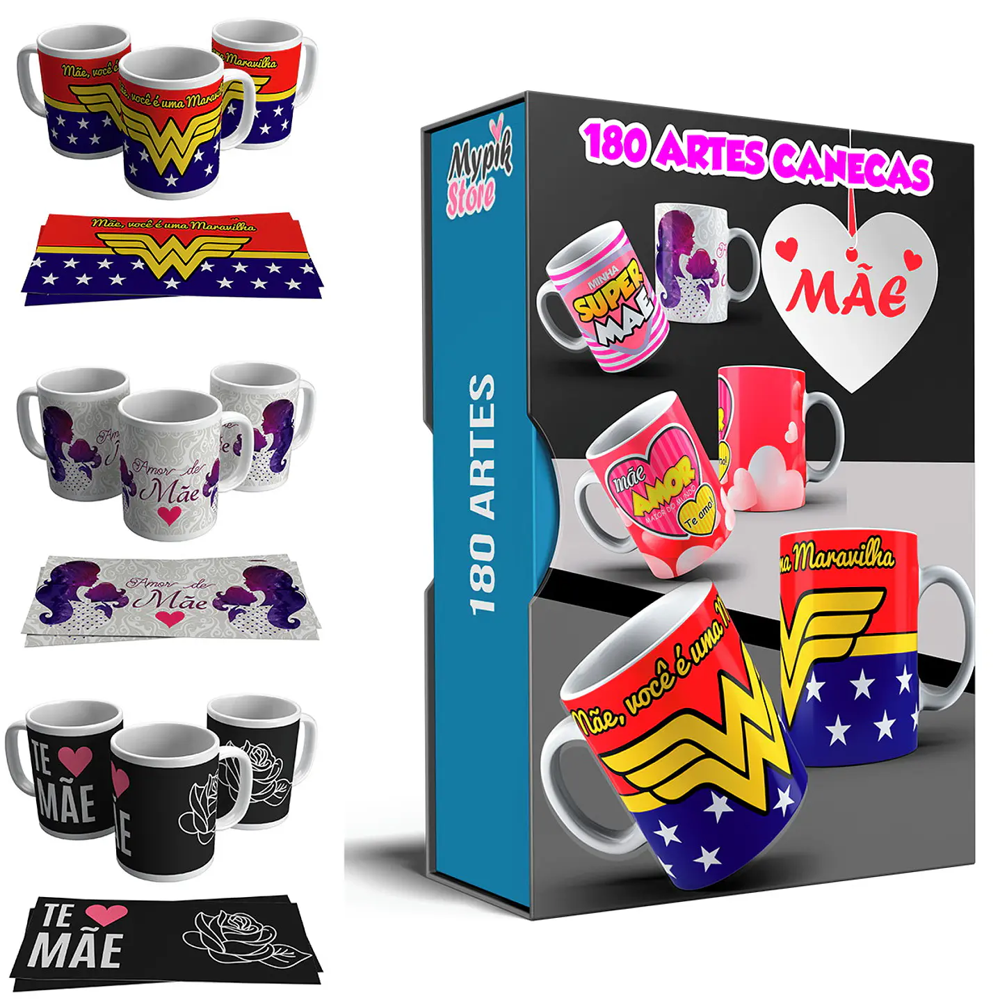 Kit Digital 180 Artes Día de la Madre para Tazas 1