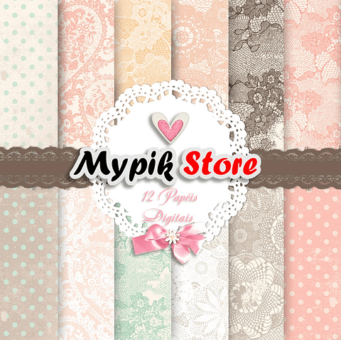 Kit de Papel Digital Floral