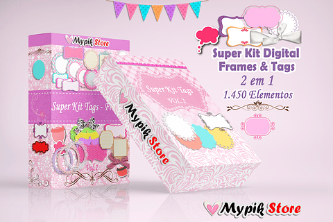 Super Kit Digital Etiquetas y Marcos - Scrapbook