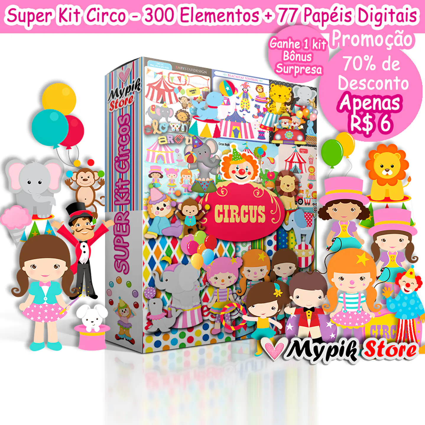 Super Kit Digital Circo Colección Completa para personalizar e imprimir 1