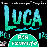 Kit Alfabeto y Números Digital Disney Luca PNG