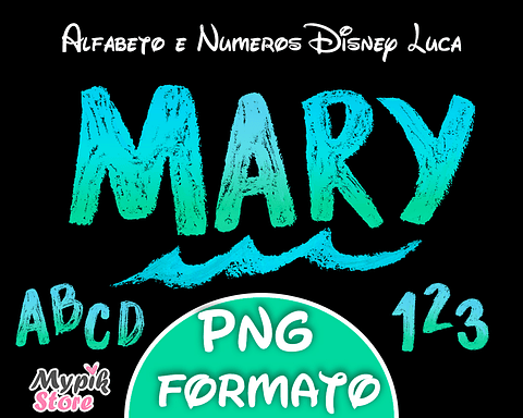 Kit Alfabeto y Números Digital Disney Luca PNG