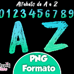 Kit Digital Alfabeto e Números PNG Disney Luca 