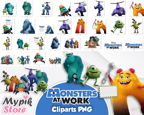 Kit Digital Imágenes Monstruos en el Trabajo