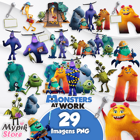 Kit Digital Imágenes Monstruos en el Trabajo