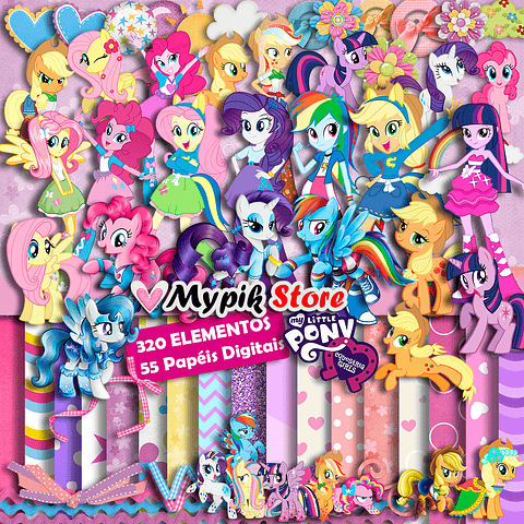 Super Kit Digital My Little Pony - Scrapbook