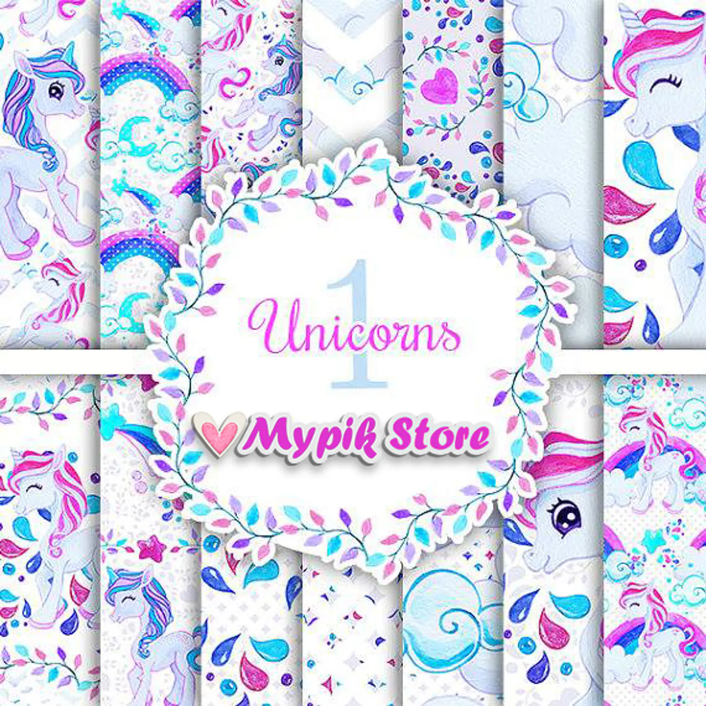 Super Kit Digital Unicornio Scrapbook 2