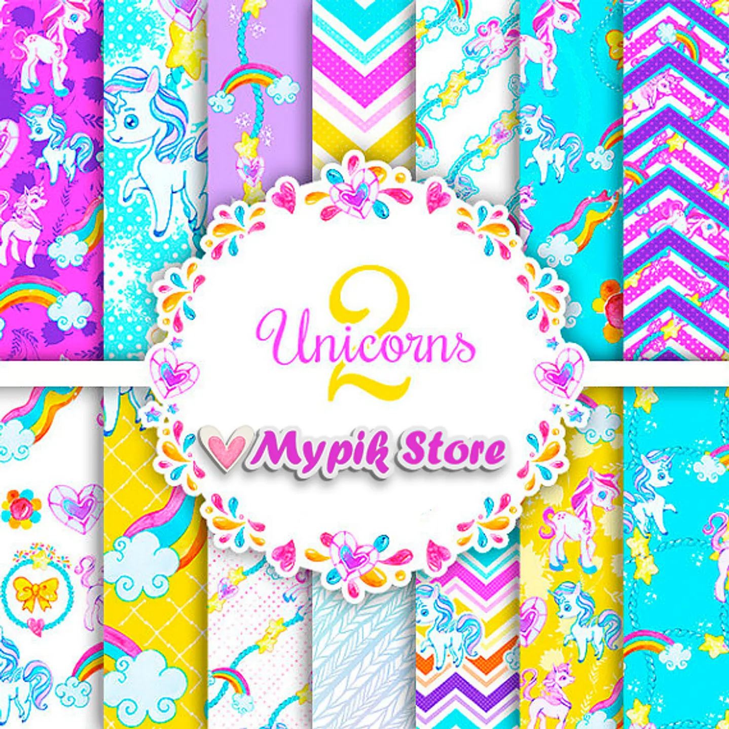 Super Kit Digital Unicornio Scrapbook 3