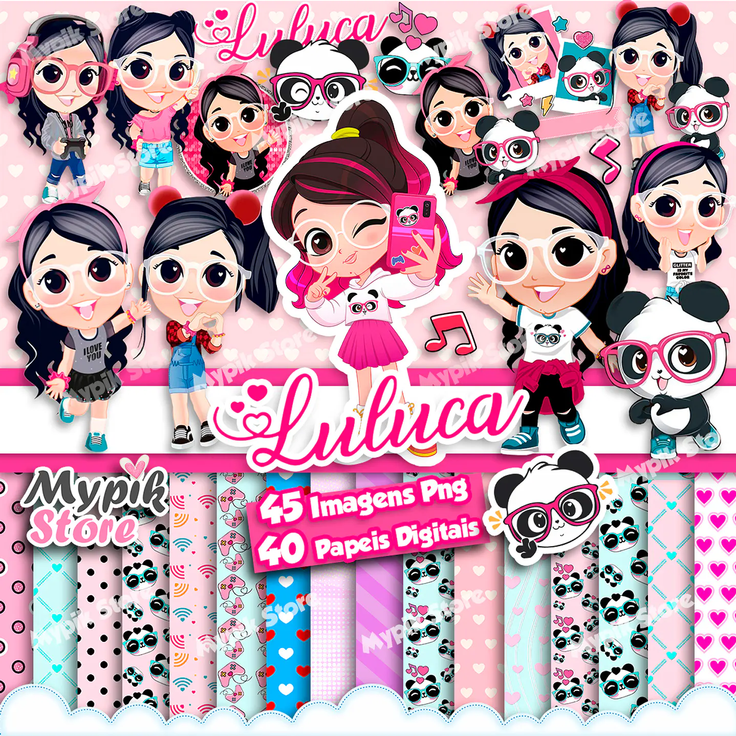 Kit Luluca Digital - Imágenes PNG y Papeles 1
