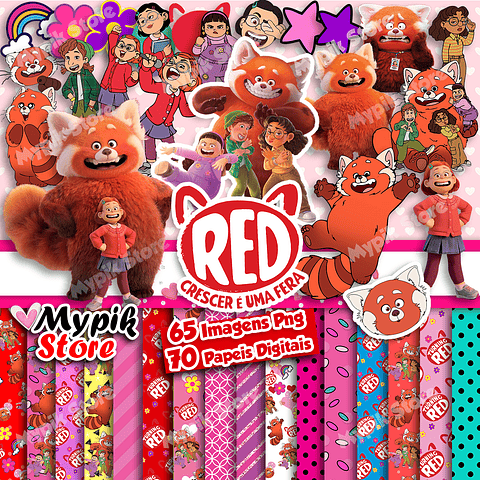 Kit Digital Red crecer es una Bestia - Turning Red