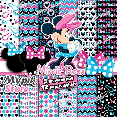 Kit Digital Minnie Mouse - Papeles Digitales