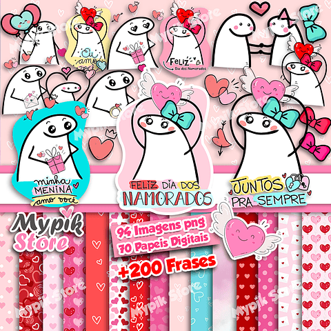 Kit digital de meme Flork del día de San Valentín