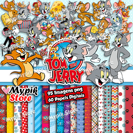 Kit Digital Tom e Jerry imagens PNG e Papeis Digitais 
