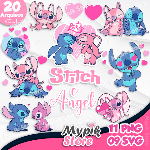 Kit Digital Stitch e Angel png e svg - Vol.1