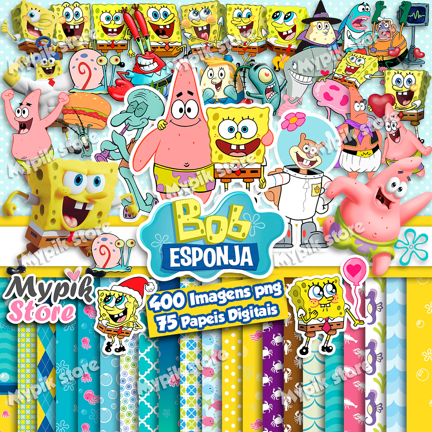 Mega Kit Digital Bob Esponja  1