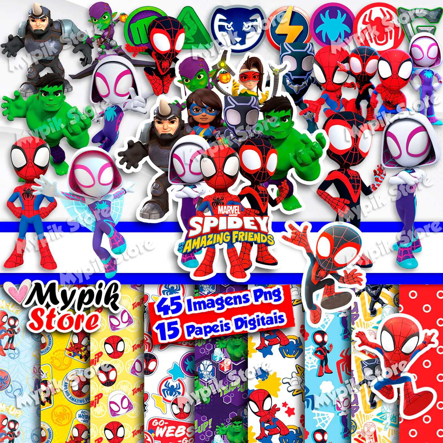 Kit Digital Spidey e Seus Amigos Espetaculares 1