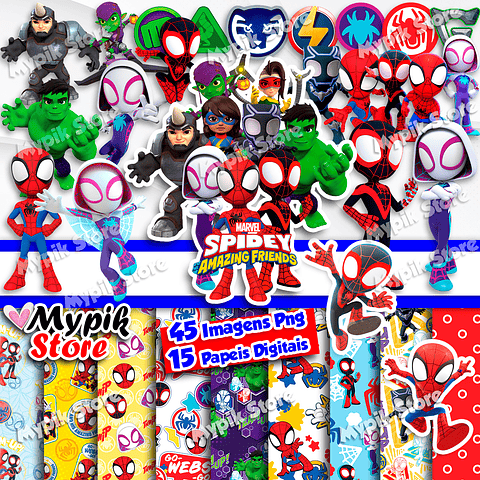 Kit Digital Spidey e Seus Amigos Espetaculares