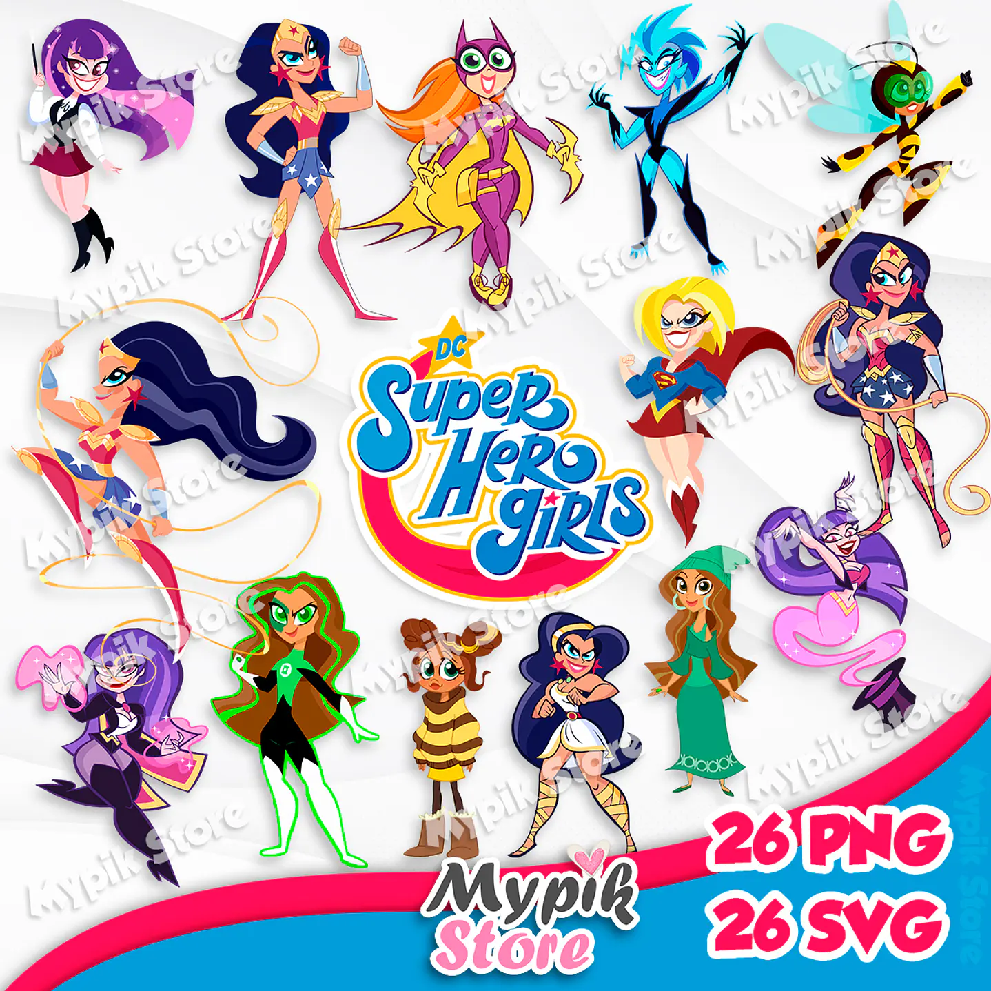 Kit Digital Super Hero Girls Png y Svg 1