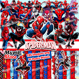 Kit Digital Spiderman para Imprimir Scrapbook