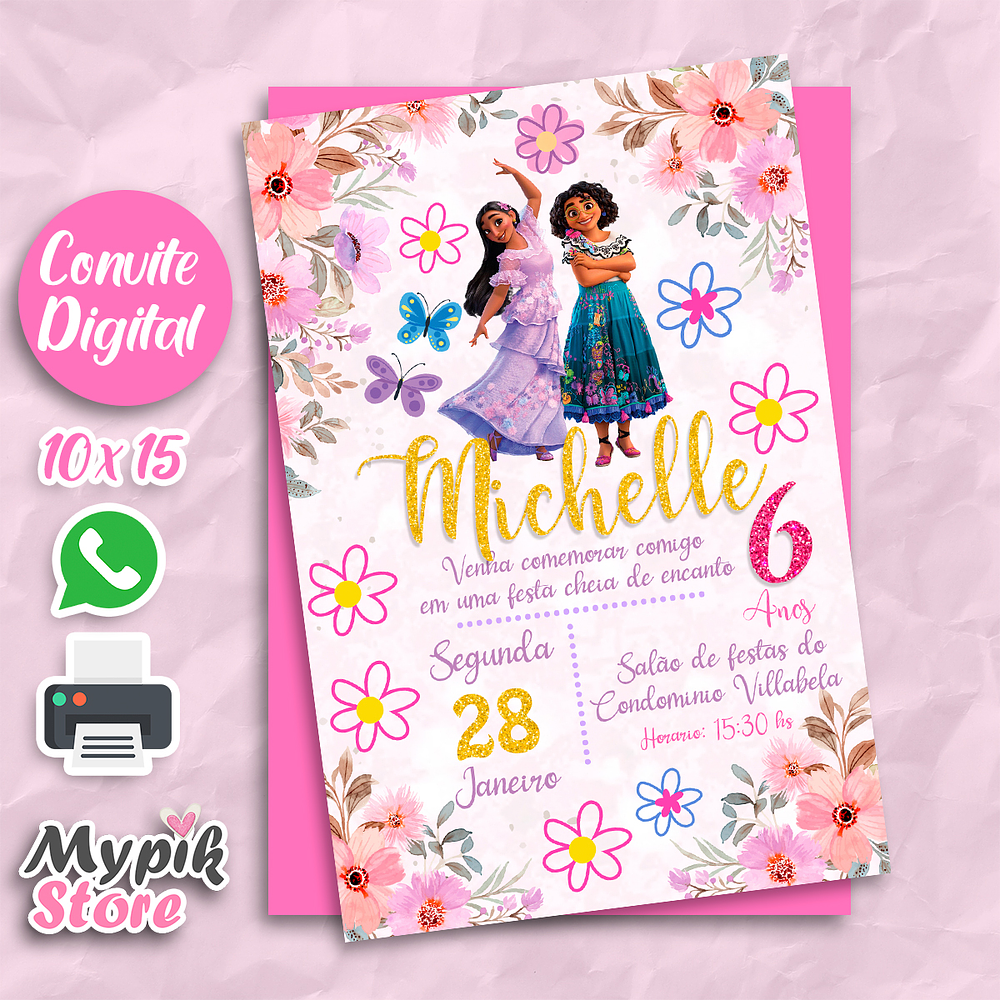 Convite Digital Encanto Floral 2