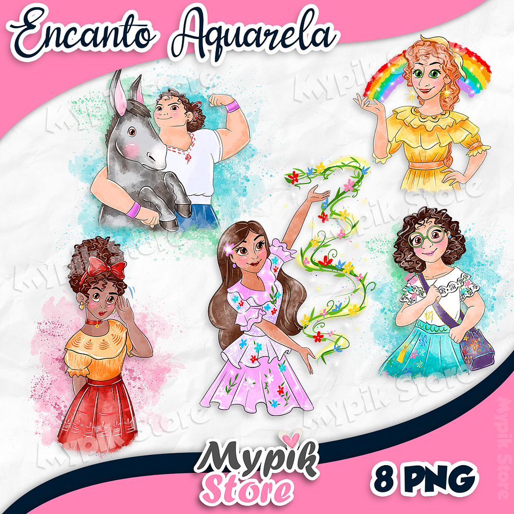 Kit Digital Encanto Disney Aquarela
