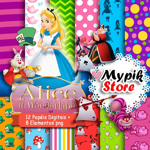 Kit Digital Alice no País das Maravilhas