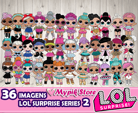 Kit digital LOL Surprise Series 2 para favores de fiesta personalizados