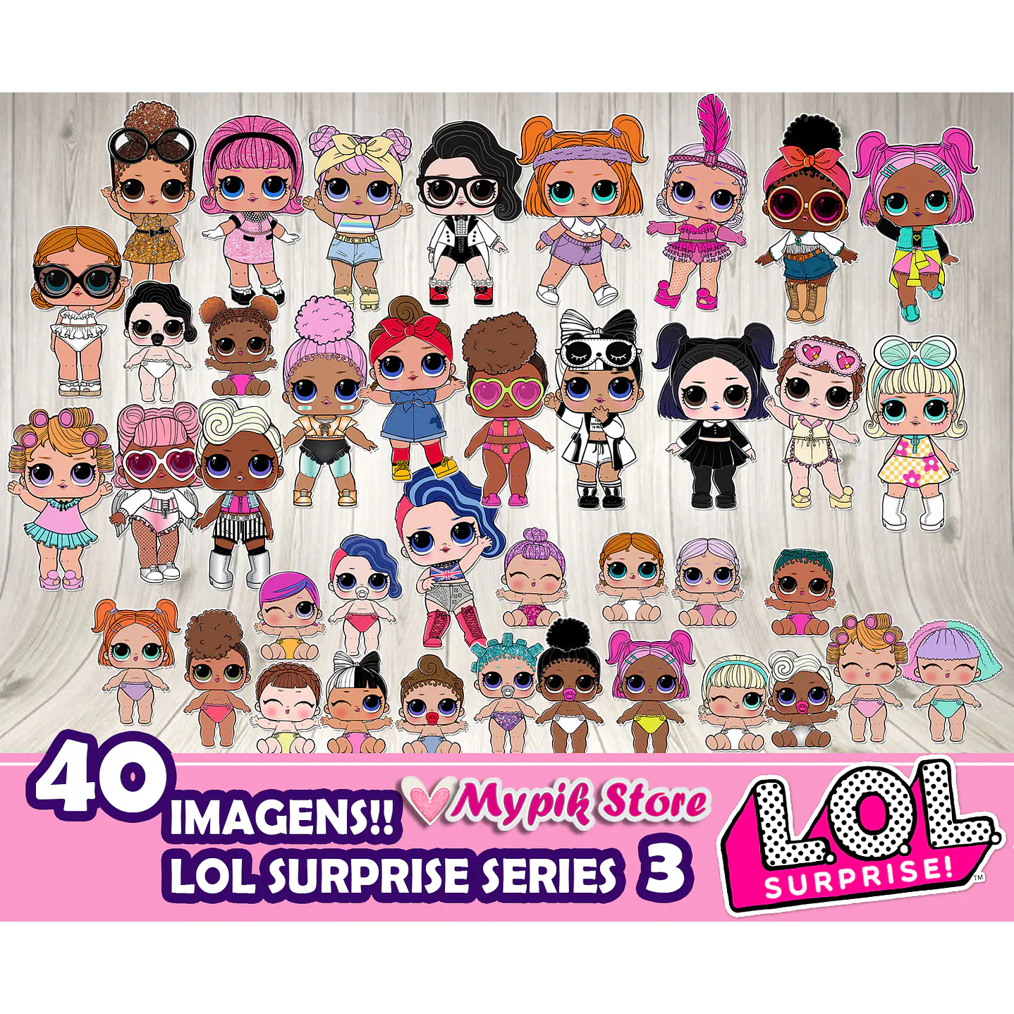Kit Digital LOL Surprise Series 3 para recuerdos personalizados 1