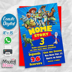 Convite Digital Toy Story 